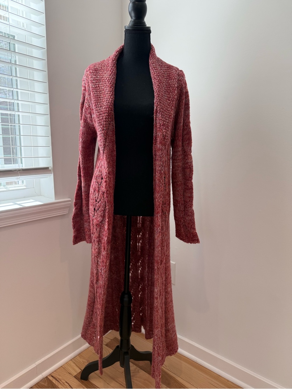 Boston Proper Marled Knit Duster Cardigan | Size M | Long Open Front Sweater